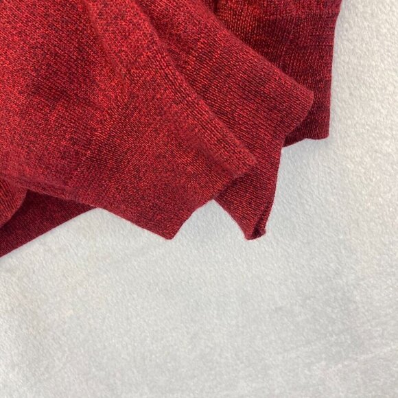 Express 100% Merino Wool Holiday Sweater Mens Size Medium Modern Fit Red V-Neck - Picture 10 of 10